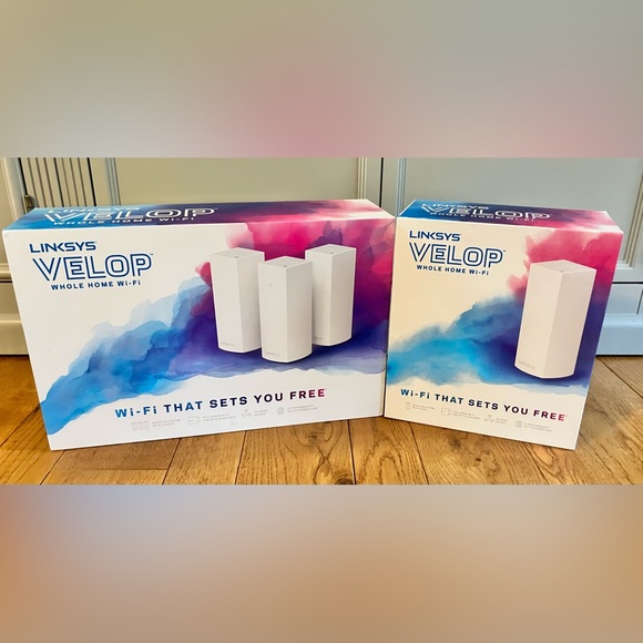 Linksys Velop Tri-band Intelligent Mesh WiFi System 3 Pack AC6600 Plus 1 Node - Picture 1 of 8
